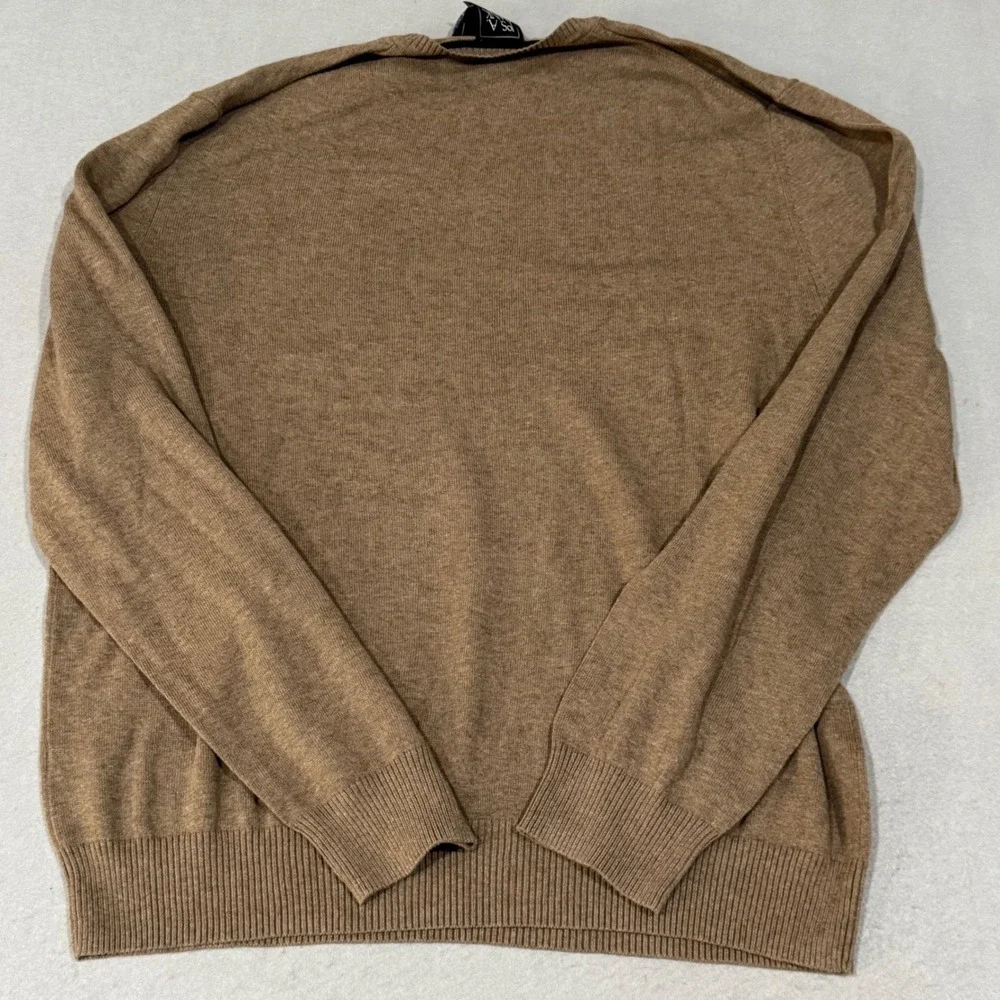 Jos. A. Bank Sweater Mens XXL Tan Traveler V-Neck 100% Pima Cotton J035874 NWT